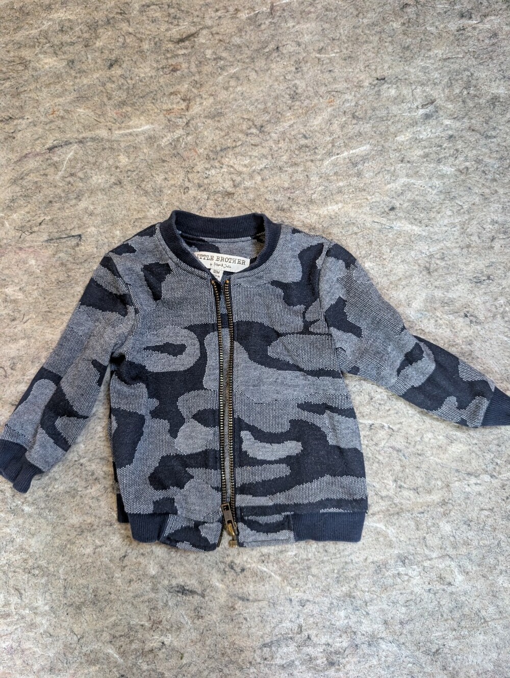 Kids' Gray Camo Zip Jacket